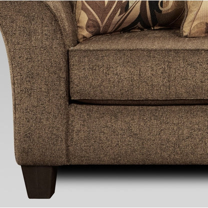 Canapé à dossier coussiné en tissu Camero de Roundhill Furniture