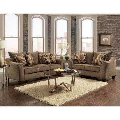 Canapé à dossier coussiné en tissu Camero de Roundhill Furniture