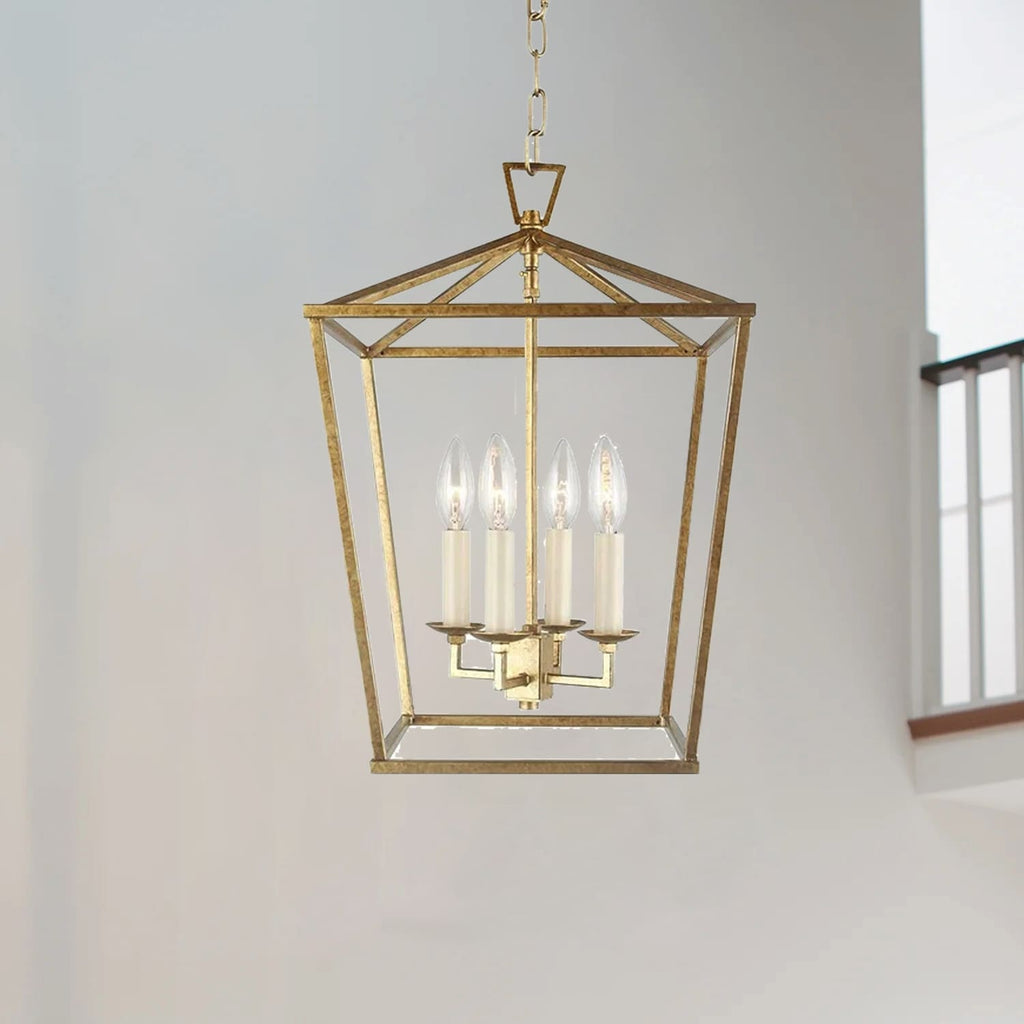 Lustre suspendu style lanterne à bougie pour escalier ou îlot de cuisine - N/A