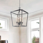 Lustre suspendu style lanterne à bougie pour escalier ou îlot de cuisine - N/A