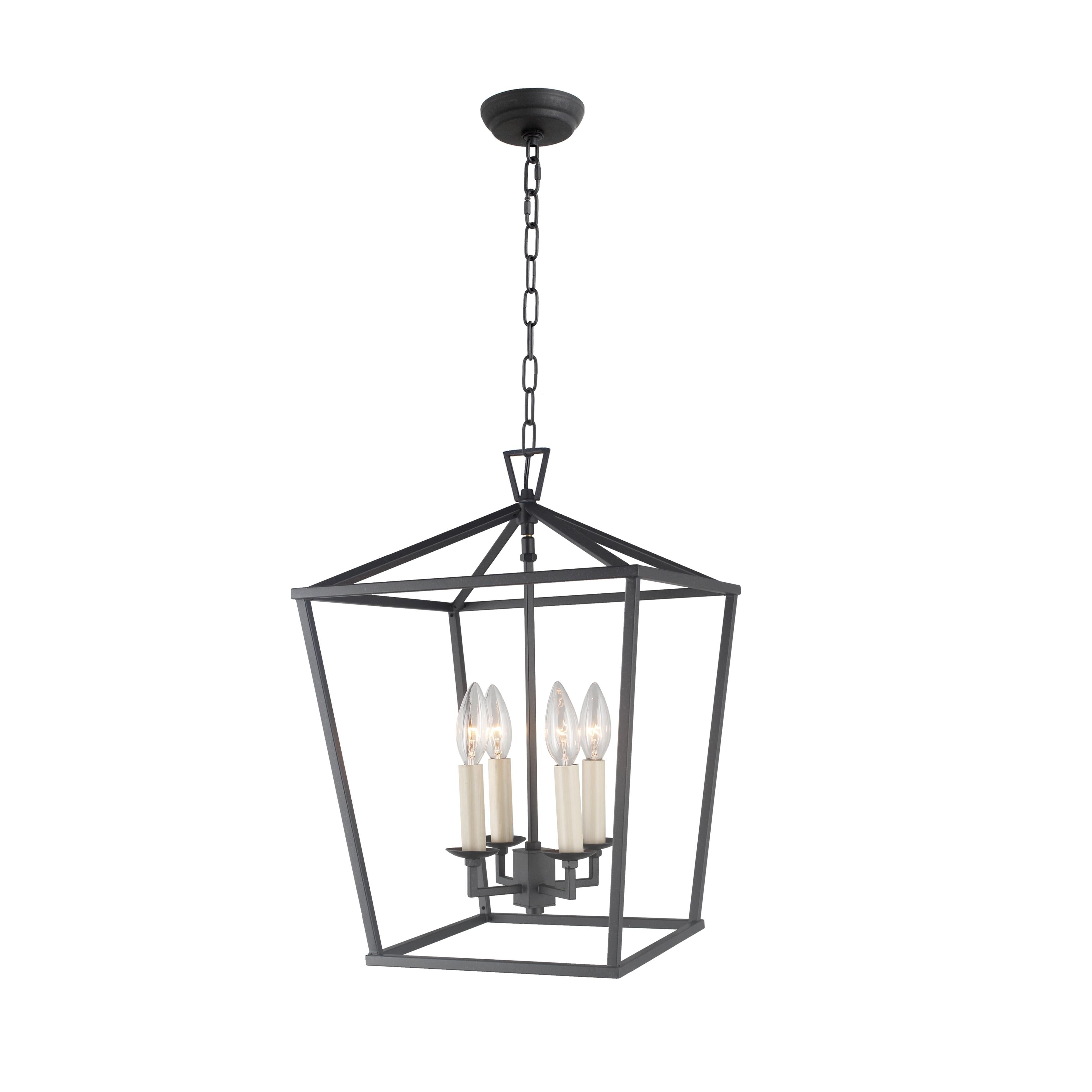 Lustre suspendu style lanterne à bougie pour escalier ou îlot de cuisine - N/A