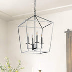 Lustre suspendu style lanterne à bougie pour escalier ou îlot de cuisine - N/A