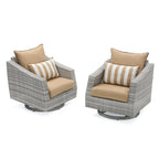 Ensemble de canapé et fauteuil club d'extérieur Cannes Deluxe 8 pièces Sunbrella