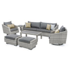 Ensemble de canapé et fauteuil club d'extérieur Cannes Deluxe 8 pièces Sunbrella