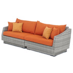 Ensemble de canapé et fauteuil club d'extérieur Cannes Deluxe 8 pièces Sunbrella