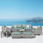 Ensemble de canapé et fauteuil club d'extérieur Cannes Deluxe 8 pièces Sunbrella