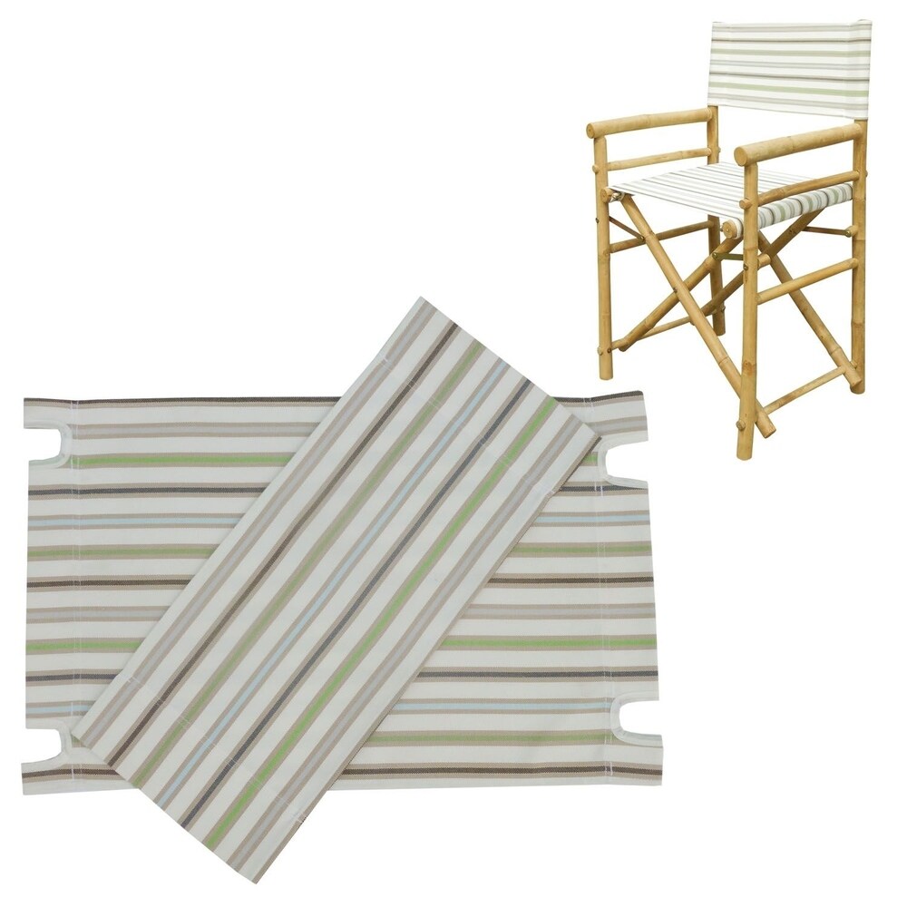 Toile pour chaise de réalisateur en bambou - Lot de 2