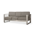 Salon de jardin Cape Coral en aluminium et Sunbrella 5 places avec coussins par Christopher Knight Home