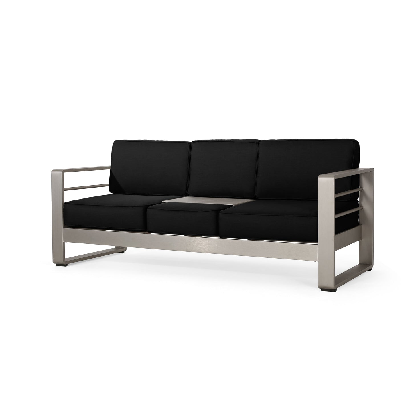 Salon de jardin Cape Coral en aluminium et Sunbrella 5 places avec coussins par Christopher Knight Home