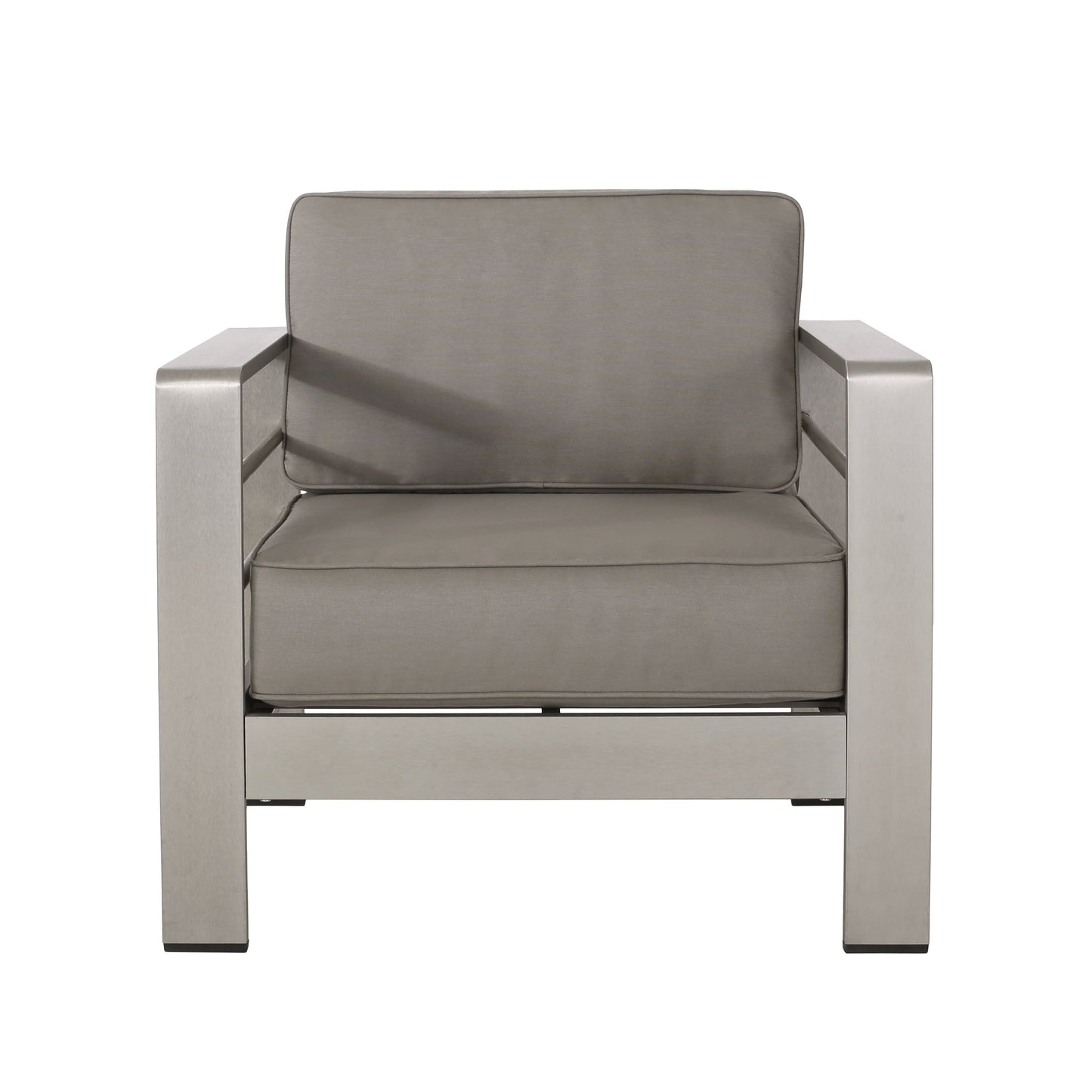 Salon de jardin Cape Coral en aluminium et Sunbrella 5 places avec coussins par Christopher Knight Home