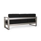 Salon de jardin Cape Coral en aluminium et Sunbrella 5 places avec coussins par Christopher Knight Home