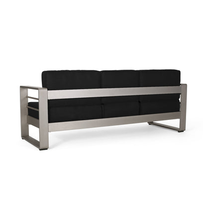 Salon de jardin Cape Coral en aluminium et Sunbrella 5 places avec coussins par Christopher Knight Home