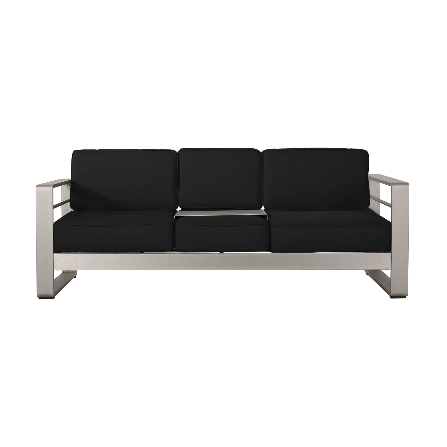 Salon de jardin Cape Coral en aluminium et Sunbrella 5 places avec coussins par Christopher Knight Home