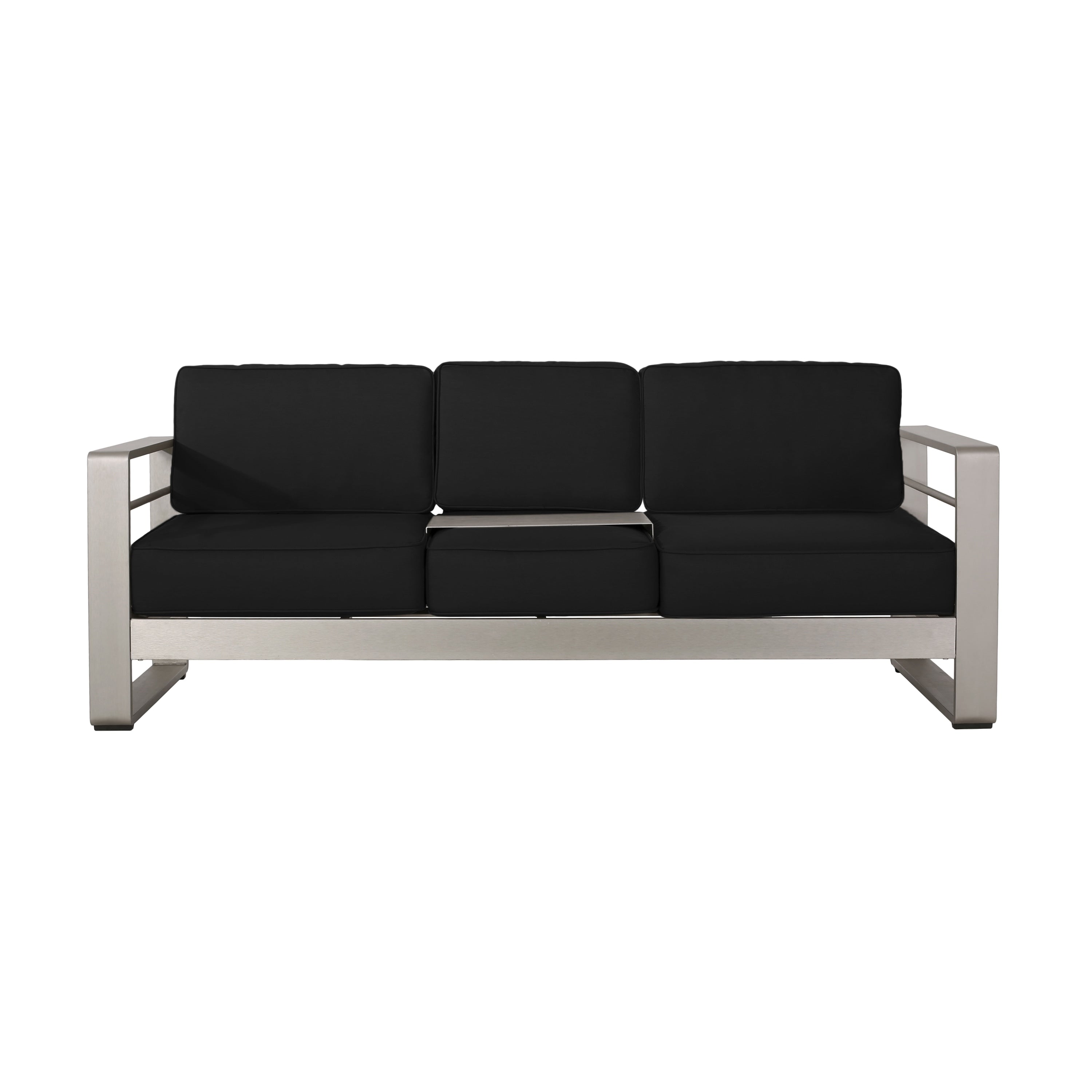 Salon de jardin Cape Coral en aluminium et Sunbrella 5 places avec coussins par Christopher Knight Home