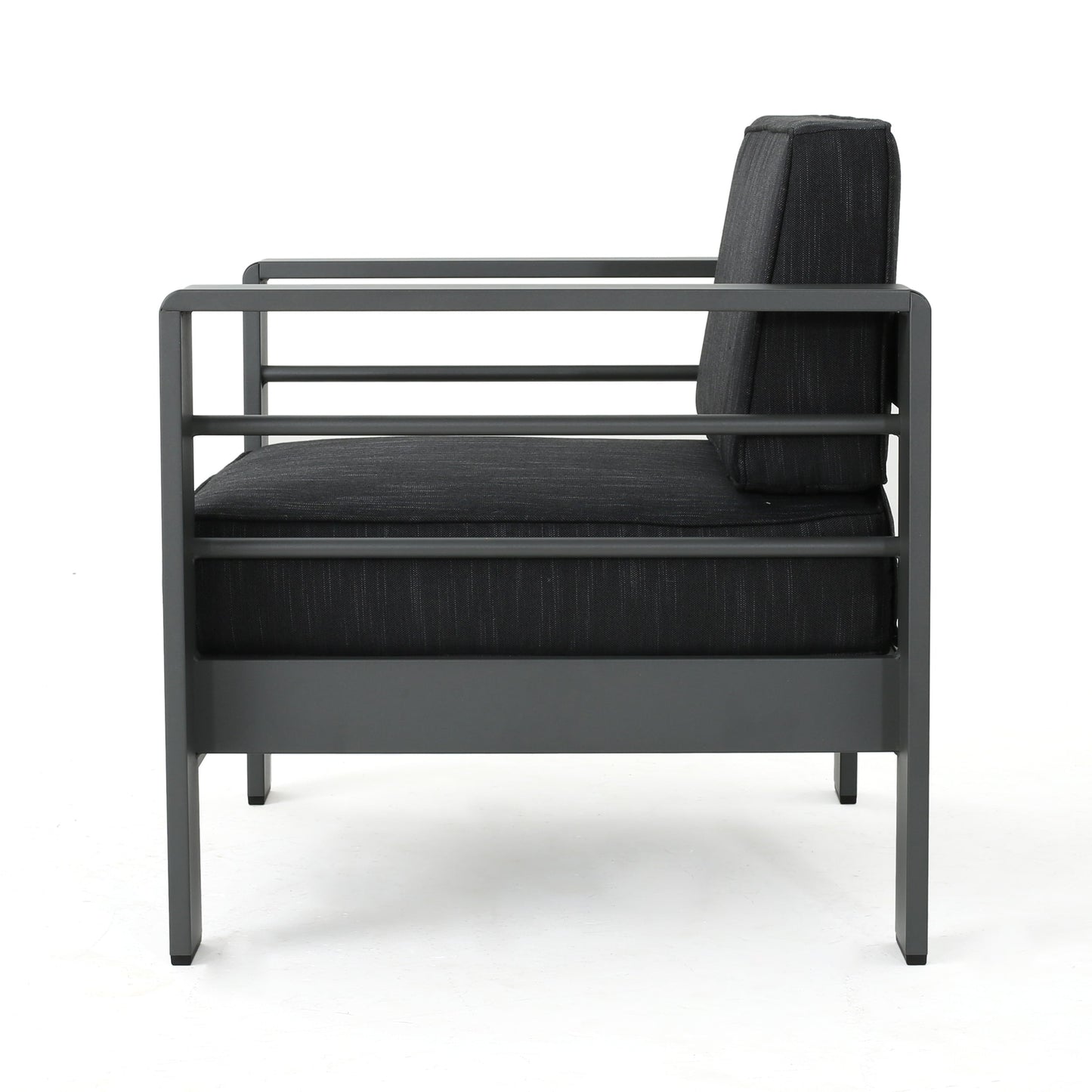 Ensemble de salon de jardin Cape Coral Grey 5 pièces avec table à feu par Christopher Knight Home