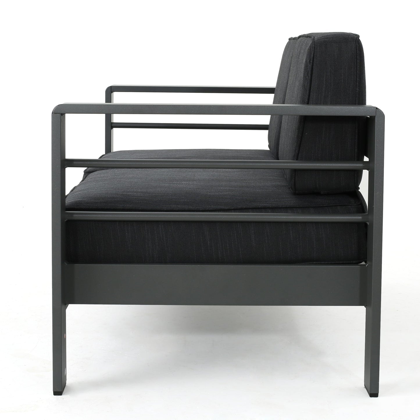 Ensemble de salon de jardin Cape Coral Grey 5 pièces avec table à feu par Christopher Knight Home