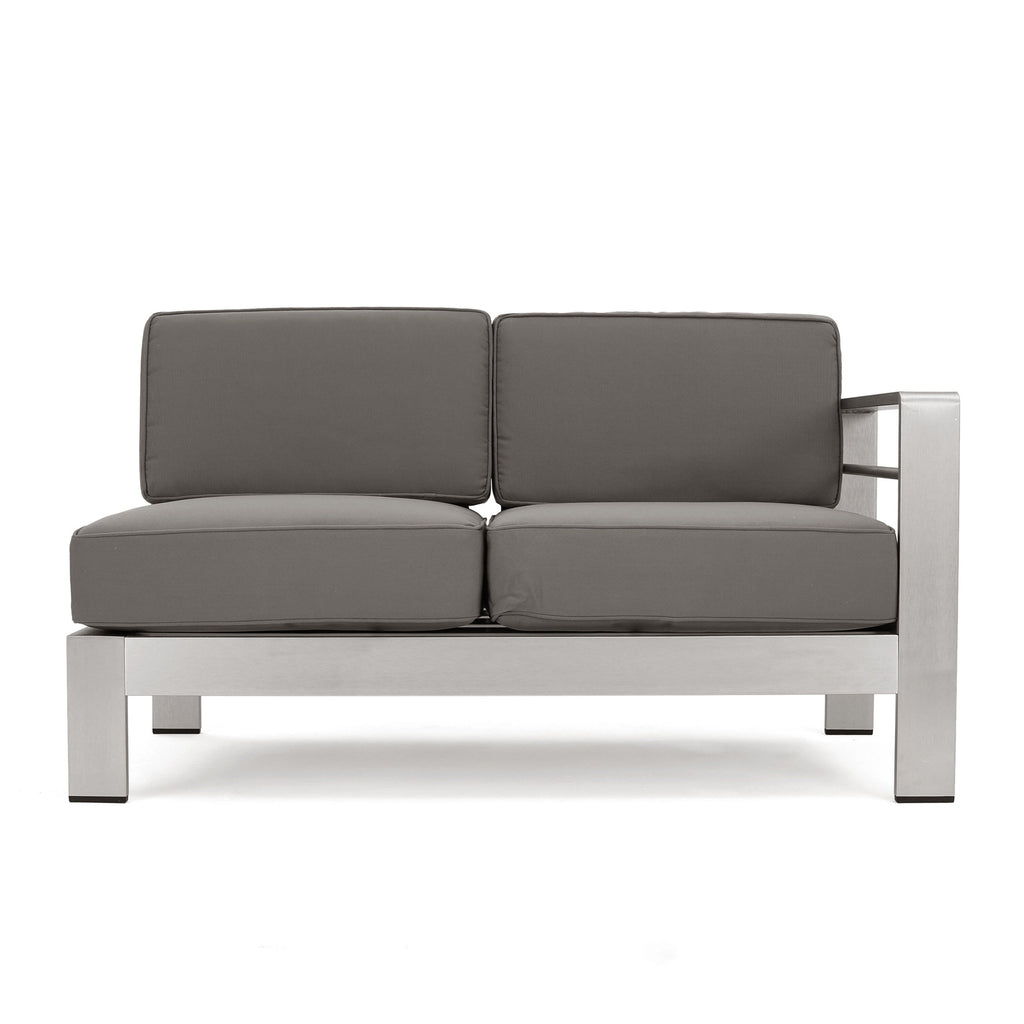Ensemble de canapé d'extérieur 11 places en aluminium en forme de U et table Cape Coral par Christopher Knight Home