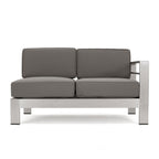 Ensemble de canapé d'extérieur 11 places en aluminium en forme de U et table Cape Coral par Christopher Knight Home