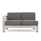 Ensemble de canapé d'extérieur 11 places en aluminium en forme de U et table Cape Coral par Christopher Knight Home