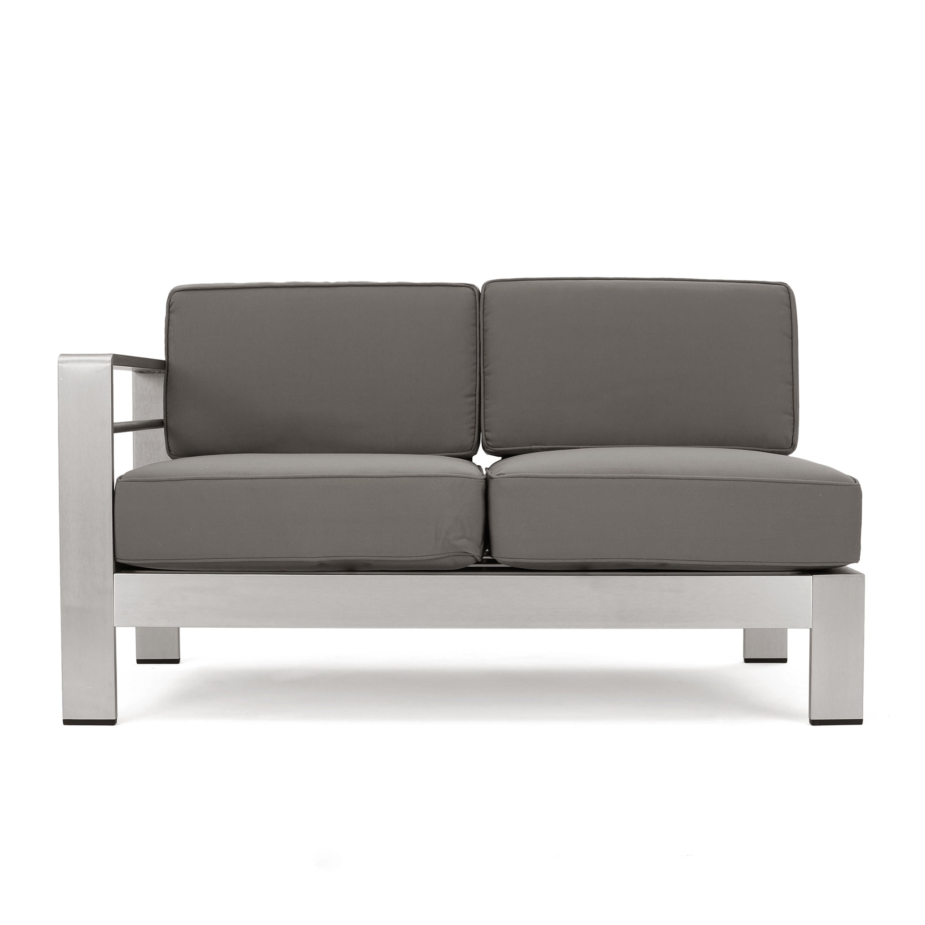 Ensemble de canapé d'extérieur 11 places en aluminium en forme de U et table Cape Coral par Christopher Knight Home