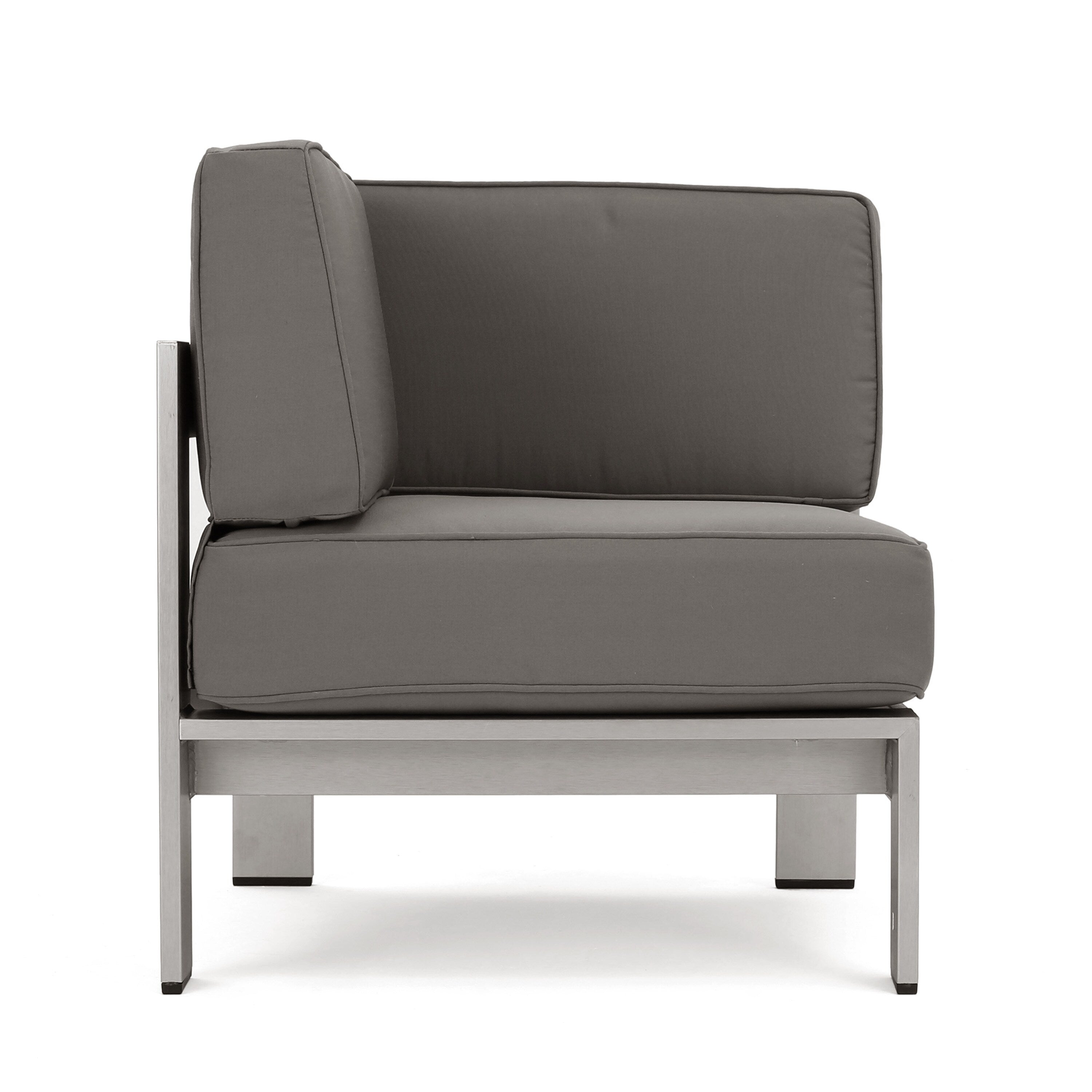 Ensemble de canapé d'extérieur 11 places en aluminium en forme de U et table Cape Coral par Christopher Knight Home