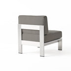 Ensemble de canapé d'extérieur 11 places en aluminium en forme de U et table Cape Coral par Christopher Knight Home
