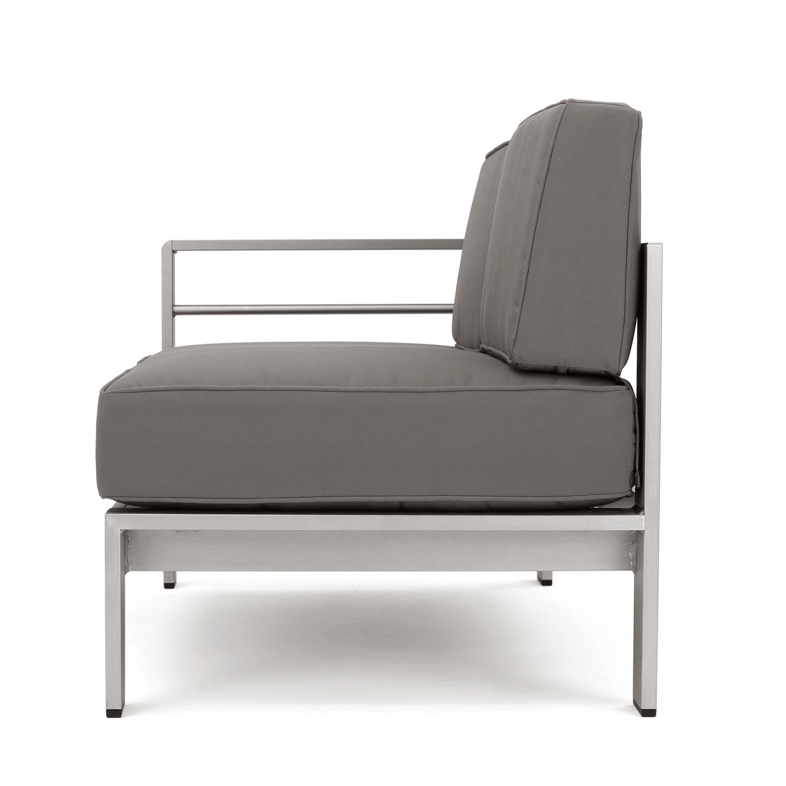 Ensemble de canapé d'extérieur 11 places en aluminium en forme de U et table Cape Coral par Christopher Knight Home