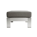 Ensemble de salon de jardin Cape Coral en aluminium 2 places avec table d'appoint et pouf par Christopher Knight Home