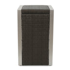 Ensemble de salon de jardin Cape Coral en aluminium 2 places avec table d'appoint et pouf par Christopher Knight Home