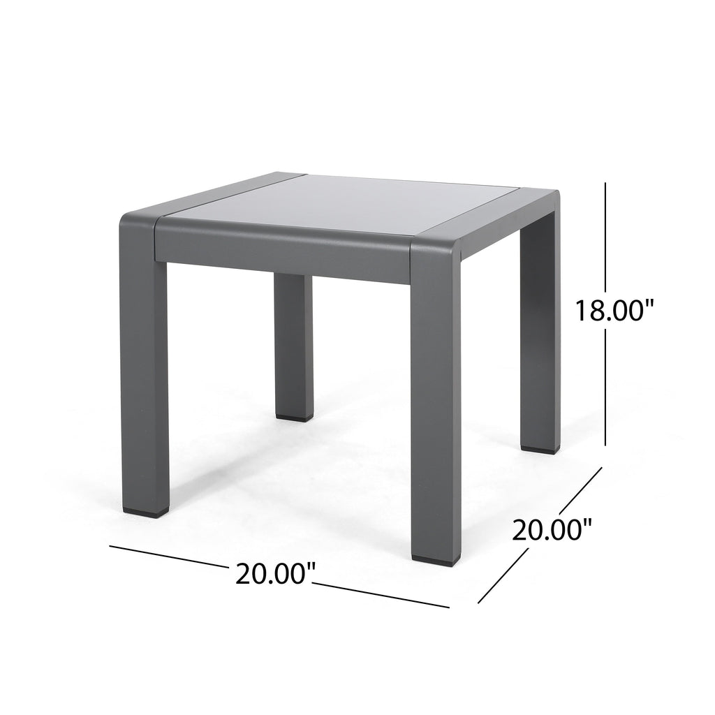 Ensemble de table et fauteuil club d'extérieur Cape Coral 2 places en aluminium par Christopher Knight Home