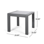 Ensemble de table et fauteuil club d'extérieur Cape Coral 2 places en aluminium par Christopher Knight Home