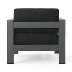 Ensemble de table et fauteuil club d'extérieur Cape Coral 2 places en aluminium par Christopher Knight Home