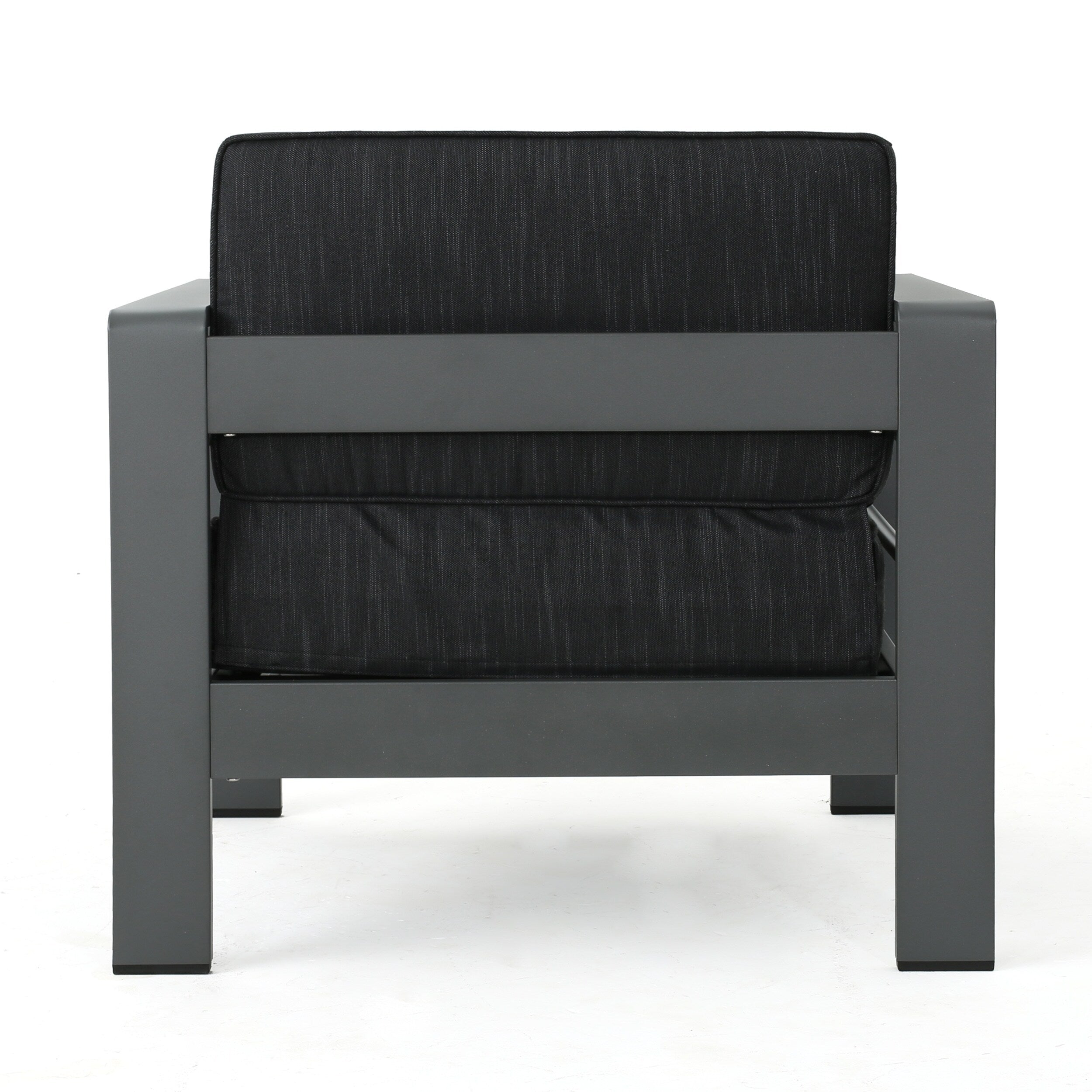 Ensemble de table et fauteuil club d'extérieur Cape Coral 2 places en aluminium par Christopher Knight Home
