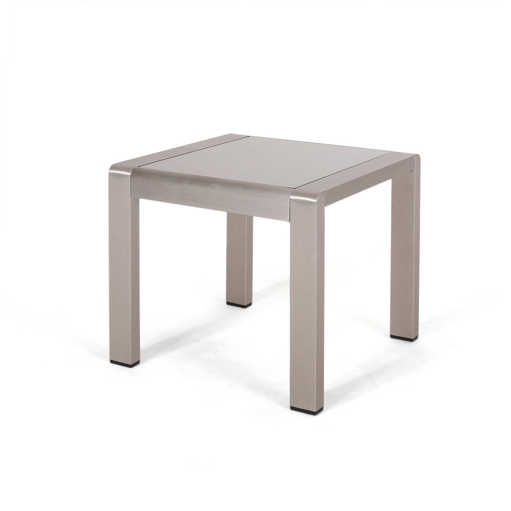 Ensemble de table et fauteuil club d'extérieur Cape Coral 2 places en aluminium par Christopher Knight Home