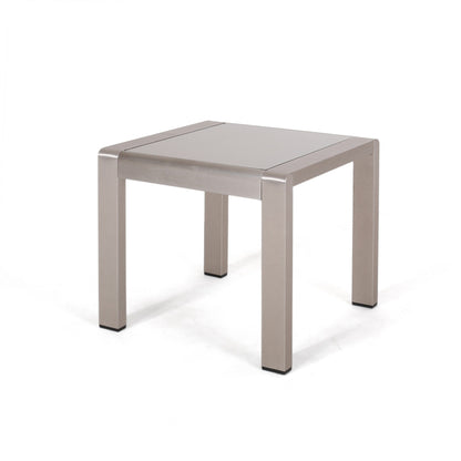 Ensemble de table et fauteuil club d'extérieur Cape Coral 2 places en aluminium par Christopher Knight Home