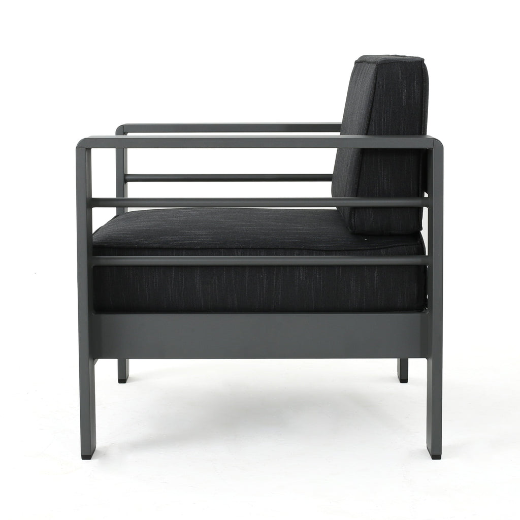 Ensemble de table et fauteuil club d'extérieur Cape Coral 2 places en aluminium par Christopher Knight Home