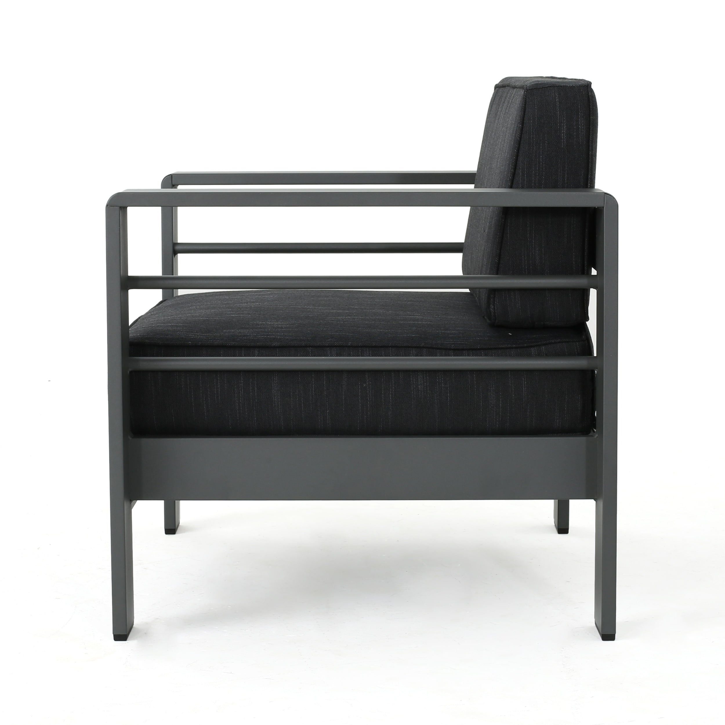 Ensemble de table et fauteuil club d'extérieur Cape Coral 2 places en aluminium par Christopher Knight Home
