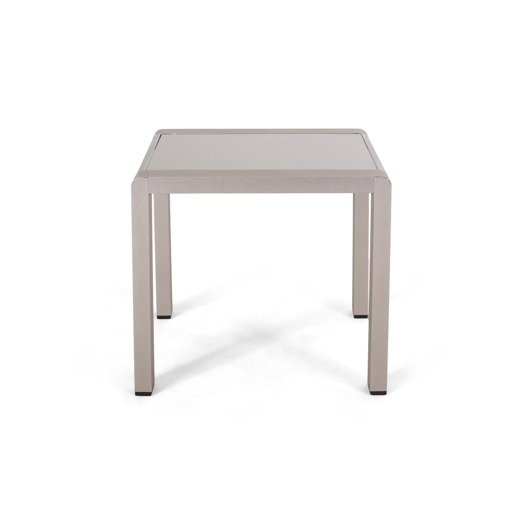 Ensemble de table et fauteuil club d'extérieur Cape Coral 2 places en aluminium par Christopher Knight Home