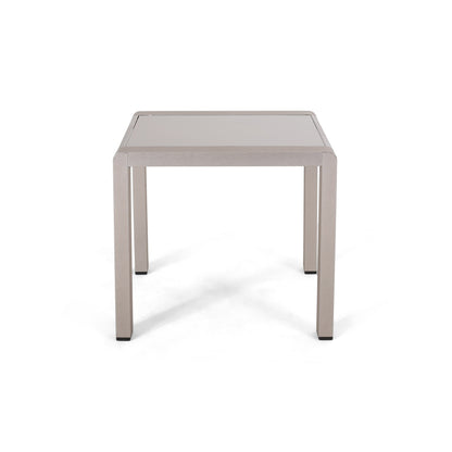 Ensemble de table et fauteuil club d'extérieur Cape Coral 2 places en aluminium par Christopher Knight Home