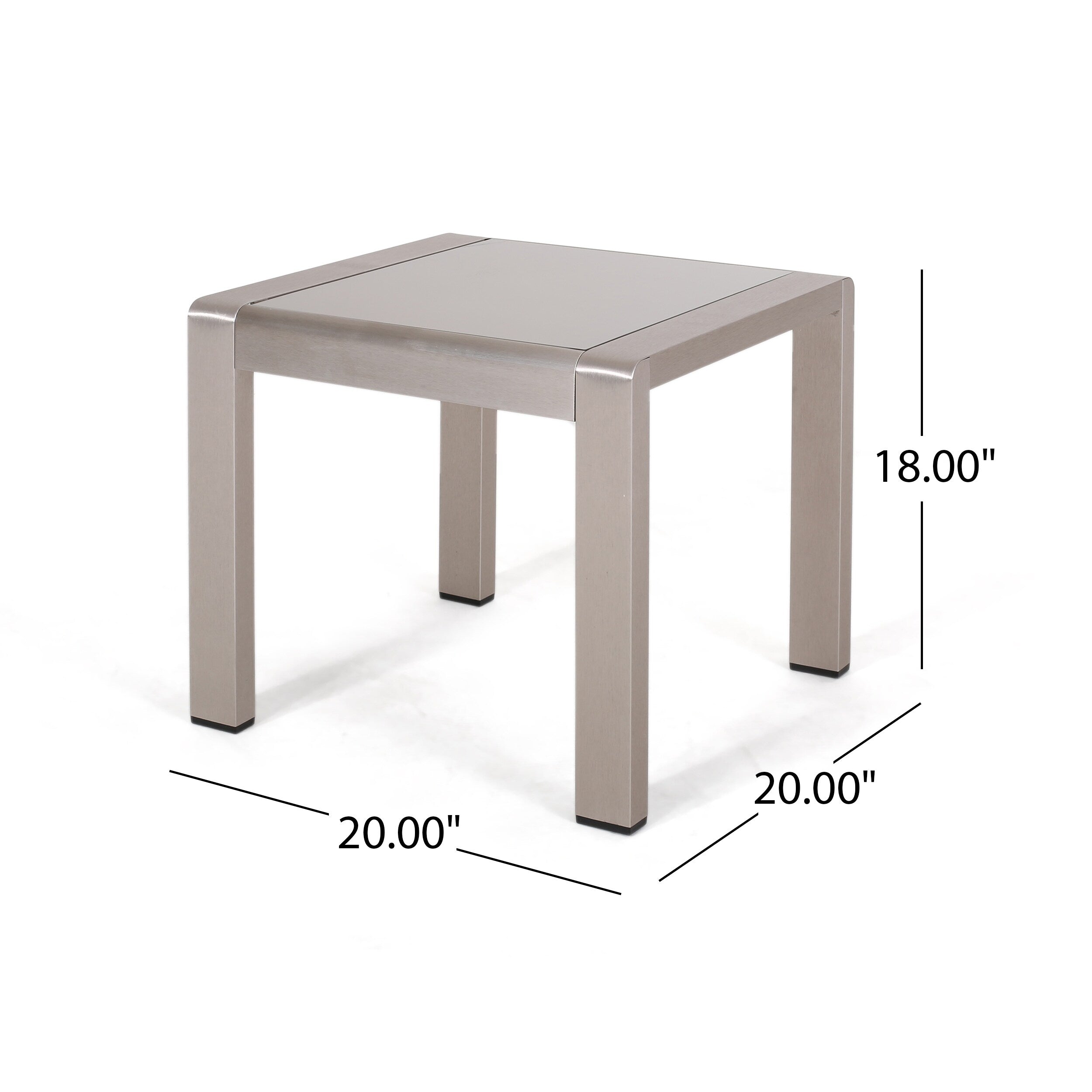 Ensemble de table et fauteuil club d'extérieur Cape Coral 2 places en aluminium par Christopher Knight Home