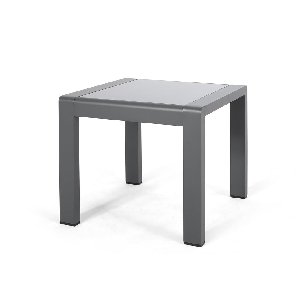 Ensemble de table et fauteuil club d'extérieur Cape Coral 2 places en aluminium par Christopher Knight Home