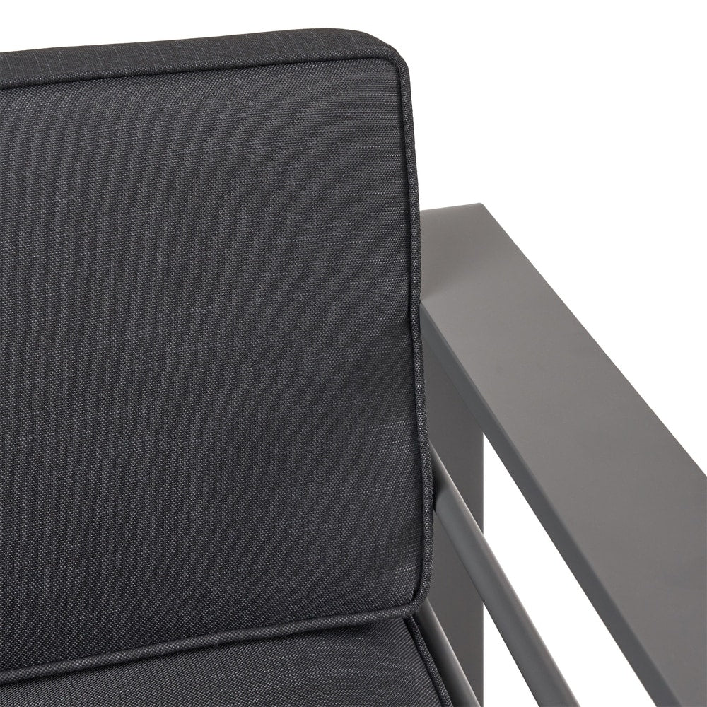 Ensemble de salon de jardin Cape Coral en aluminium 5 places avec 2 tables d'appoint par Christopher Knight Home