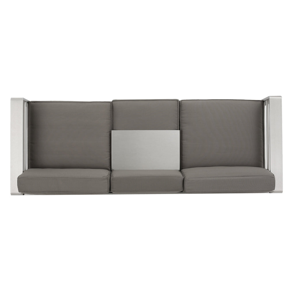 Ensemble de salon de jardin Cape Coral en aluminium 5 places avec 2 tables d'appoint par Christopher Knight Home