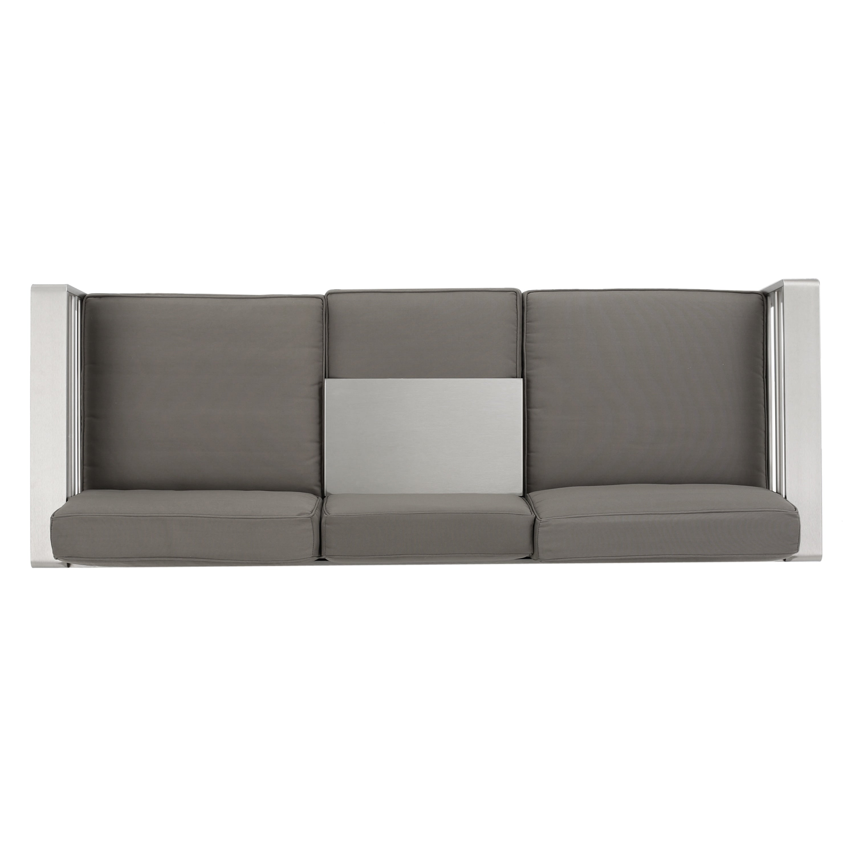 Ensemble de salon de jardin Cape Coral en aluminium 5 places avec 2 tables d'appoint par Christopher Knight Home