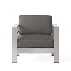 Ensemble de salon de jardin Cape Coral en aluminium 5 places avec 2 tables d'appoint par Christopher Knight Home