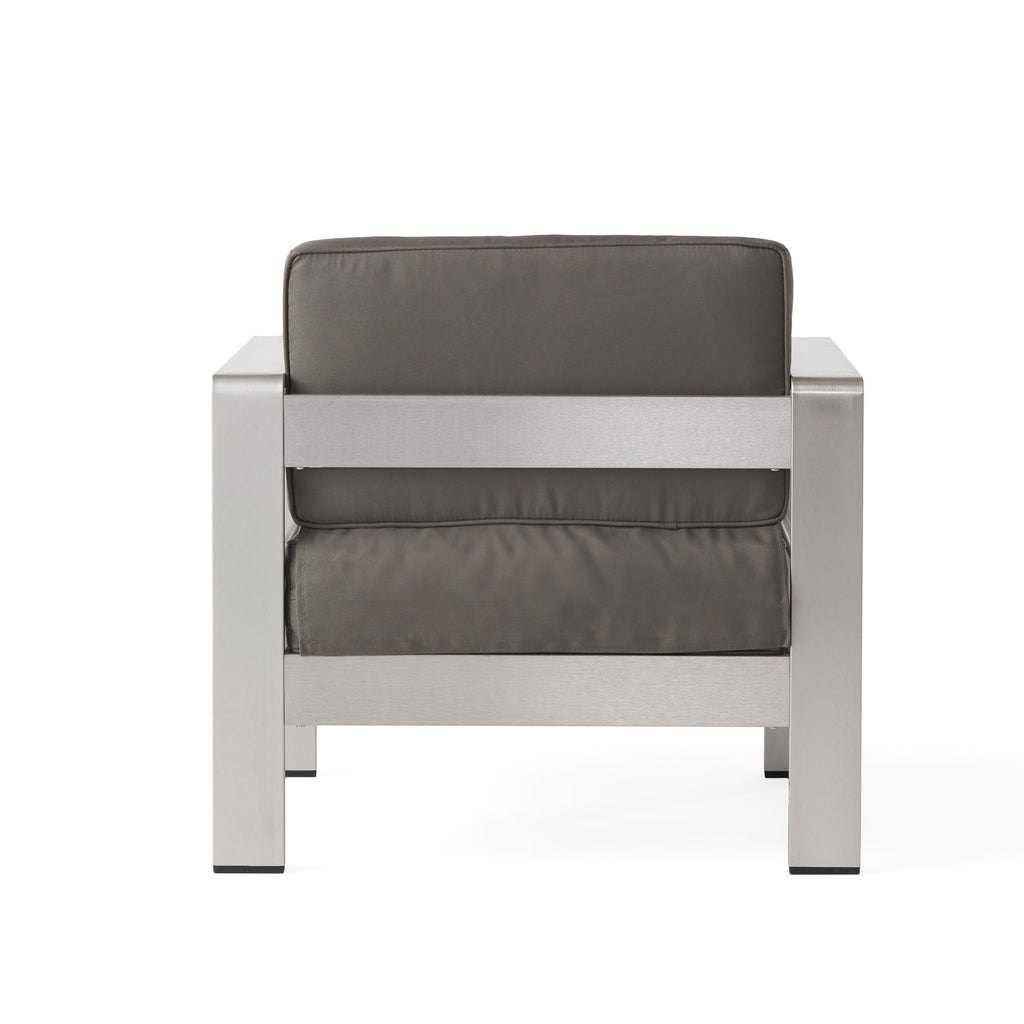 Ensemble de salon de jardin Cape Coral en aluminium 5 places avec 2 tables d'appoint par Christopher Knight Home