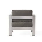 Ensemble de salon de jardin Cape Coral en aluminium 5 places avec 2 tables d'appoint par Christopher Knight Home