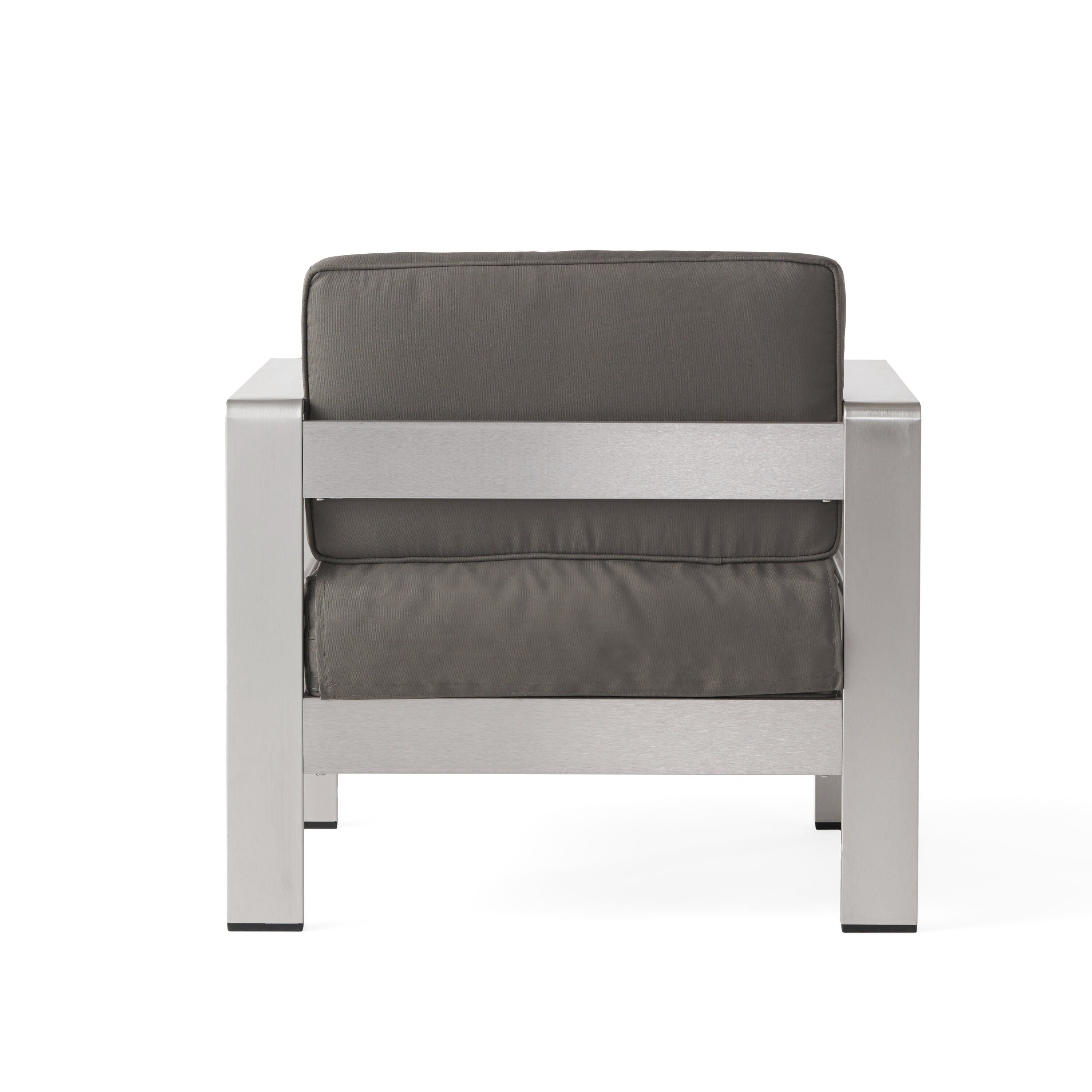 Ensemble de salon de jardin Cape Coral en aluminium 5 places avec 2 tables d'appoint par Christopher Knight Home