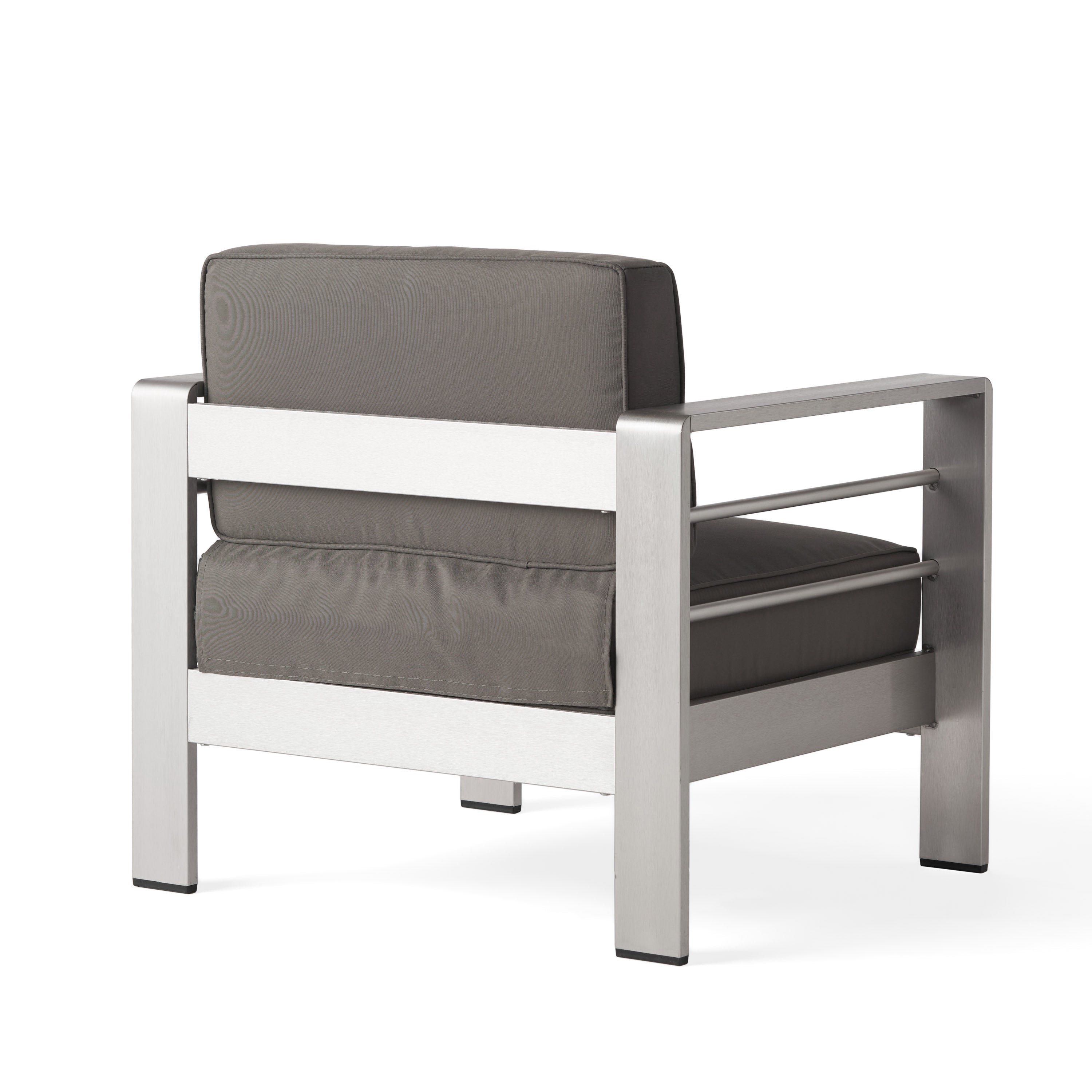 Ensemble de salon de jardin Cape Coral en aluminium 5 places avec 2 tables d'appoint par Christopher Knight Home