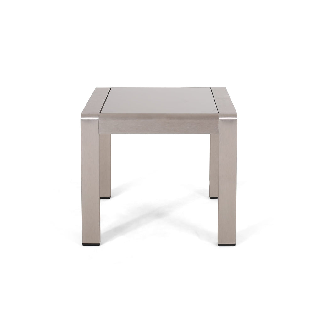 Ensemble de salon de jardin Cape Coral en aluminium 5 places avec 2 tables d'appoint par Christopher Knight Home